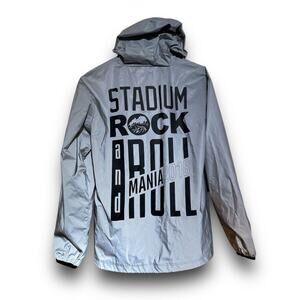 Fall Out Boy Rock And Roll Mania 2018 Tour Crew Full Zip Hoodie Jacket Rain Sz S